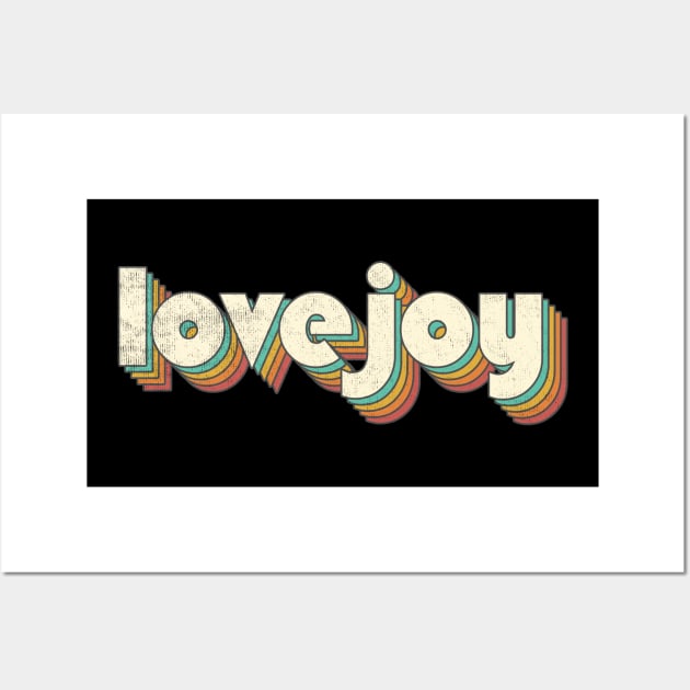 Vintage Lovejoy Rainbow Letters Distressed Style Wall Art by Cables Skull Design